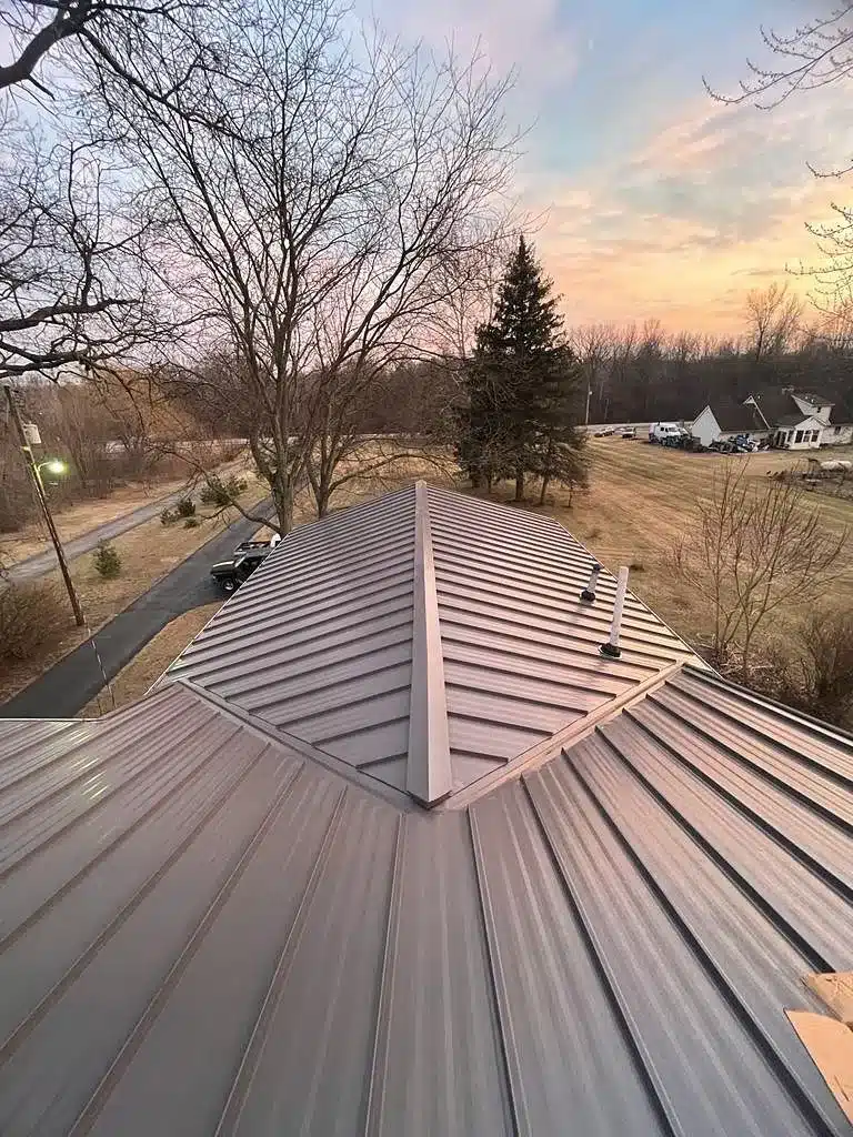 metal roof replacement after shingle and metal contractors installed metal
