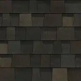 Color sample of Owens Corning Black Sable architectural shingles.