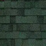 Color sample of Owens Corning Chateau Green architectural shingles.