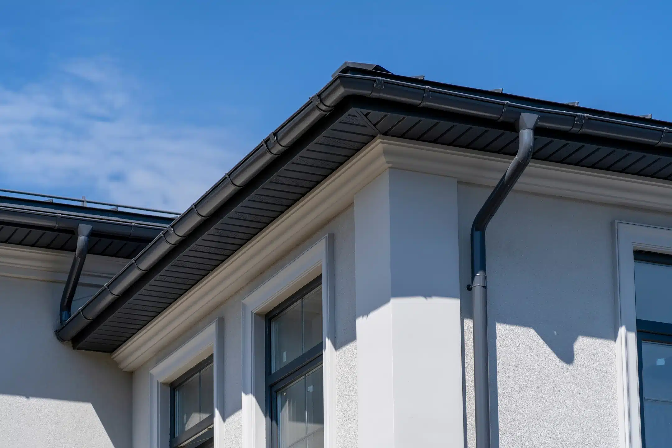 Seamless gutters and guards replacement done by SMR Home Pros, LLC in Ohio.