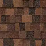 Color sample of Owens Corning Sedona Canyon architectural shingles.