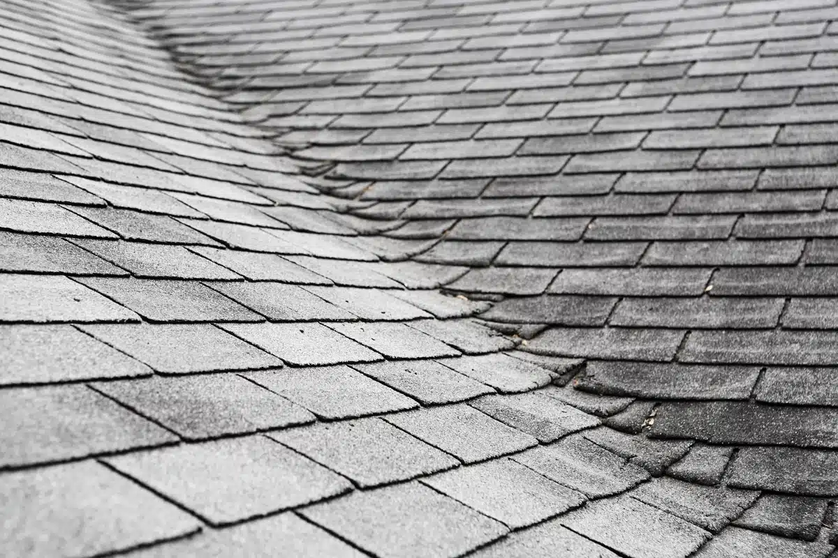 dry and cracked shingles on top of a roof