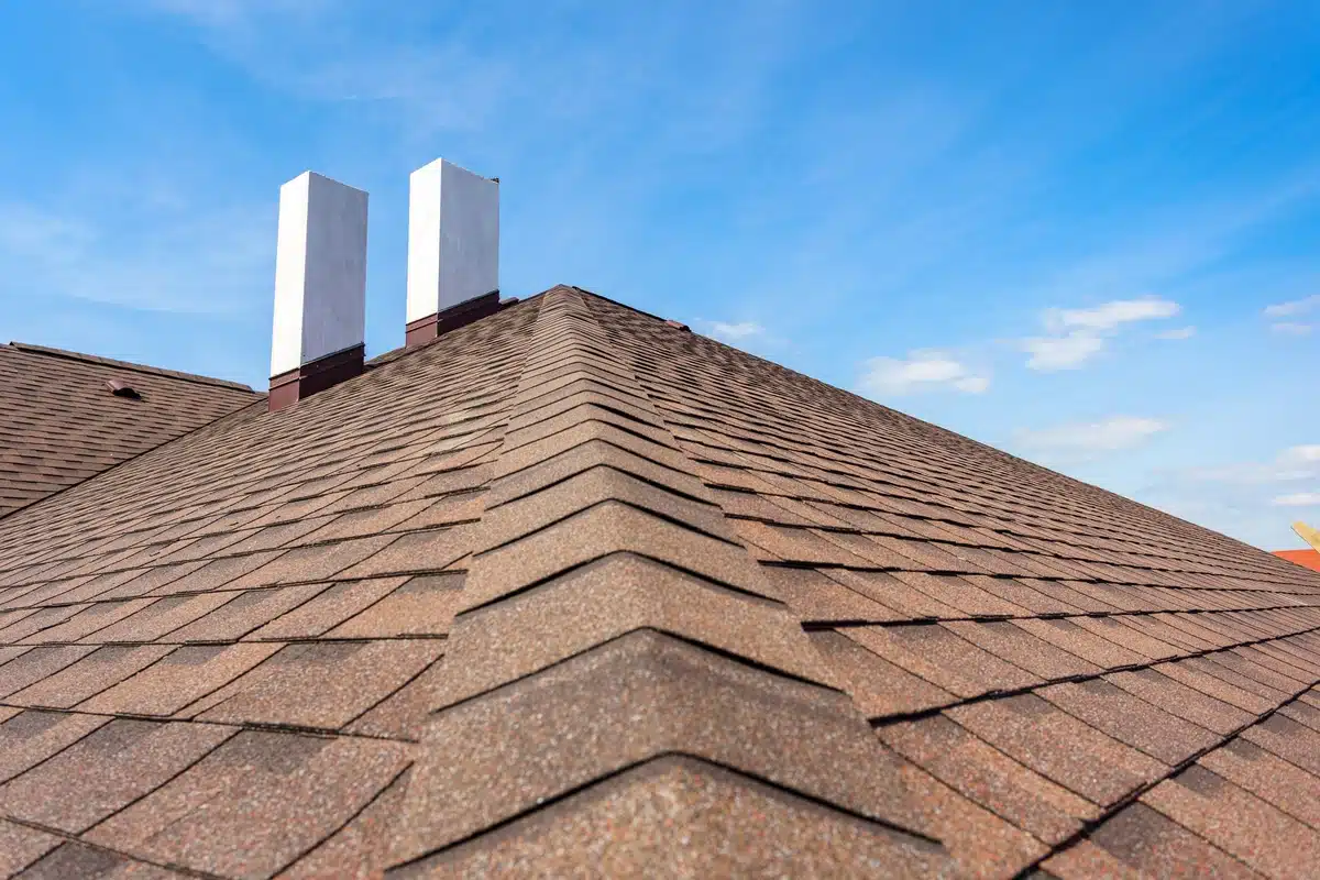 house asphalt shingle roof view