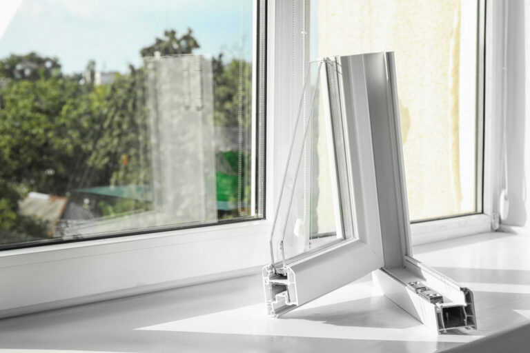 double pane windows-cross cut of double pane window shown on window sill