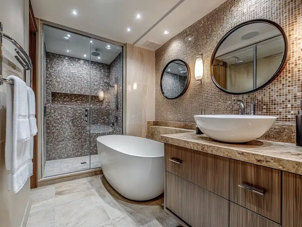 shower sink bathroom toilet modern