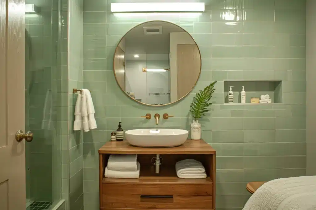 bathroom mid century design 