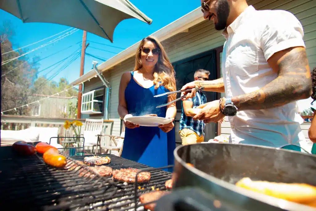 A bbq after summer roof maintenance