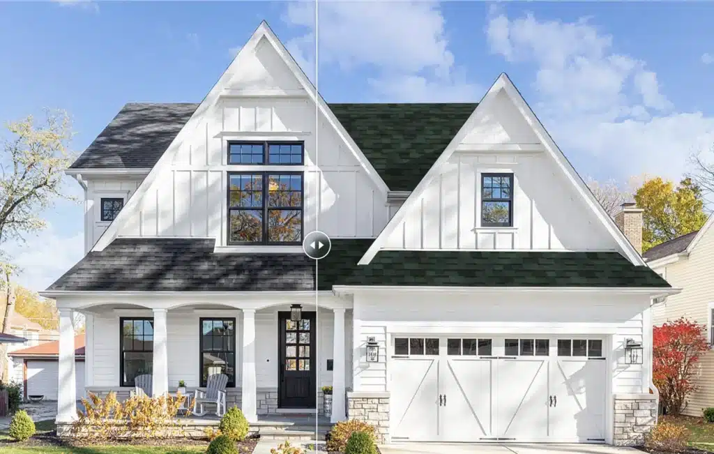 A shingle roof visualization