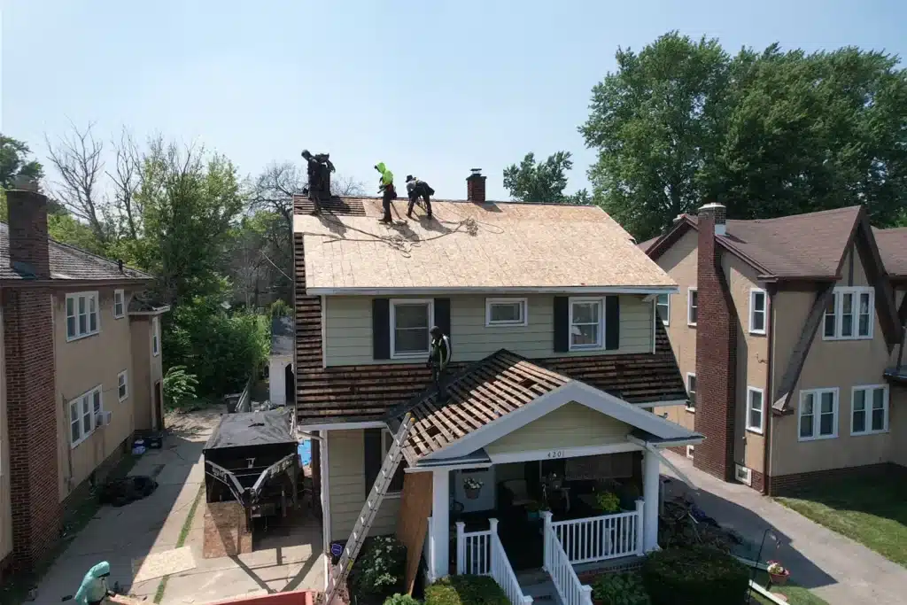 cleveland roof replacement in progress