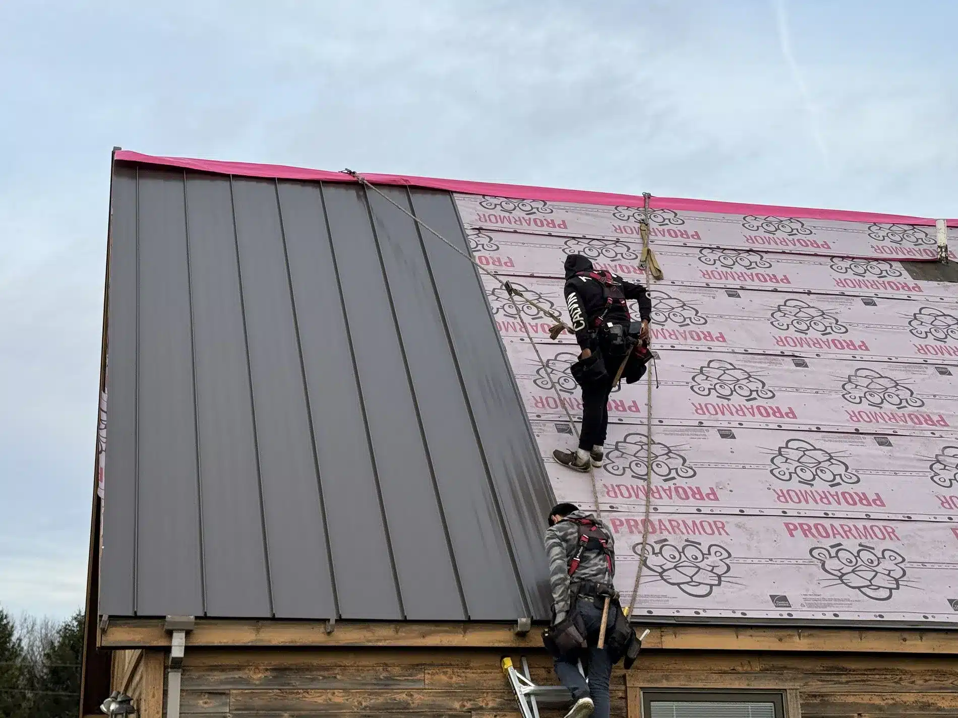Metal Roof in Pemberville progress