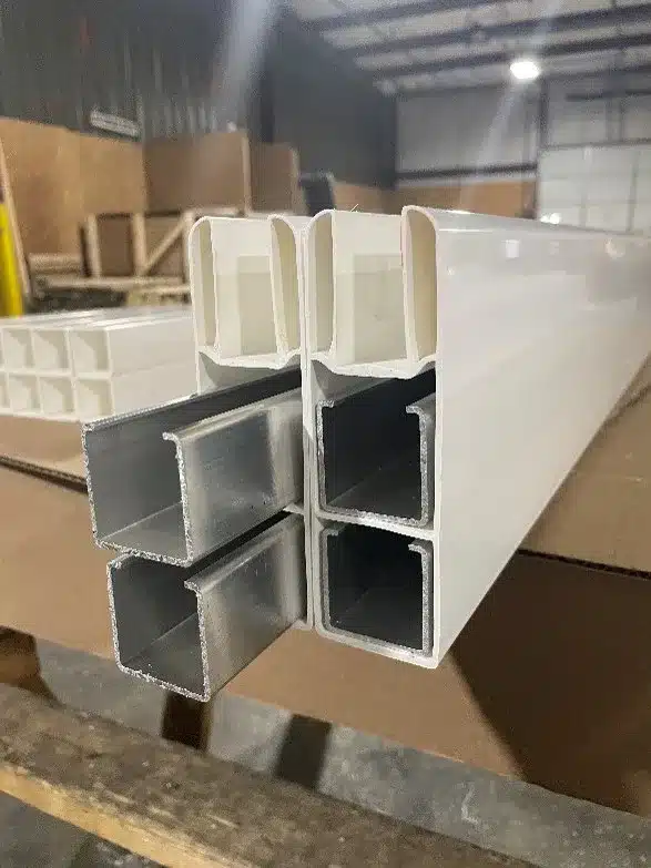 aluminum reinforced vinyl fence posts