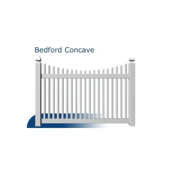 bedford concave vinyl fence